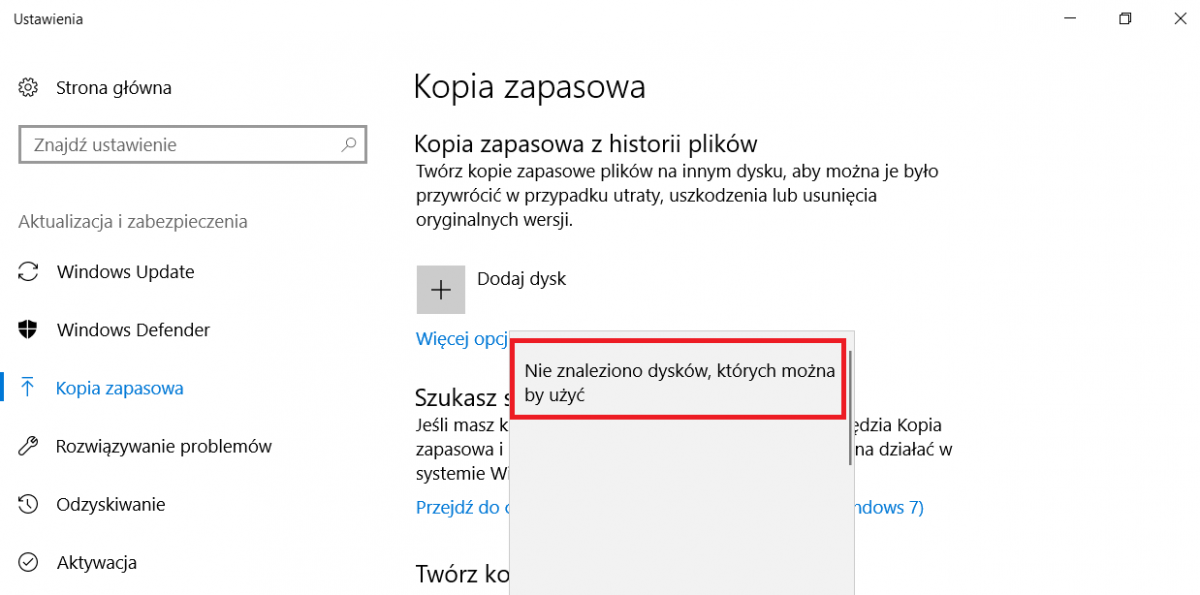 Windows 10 - Kopia zapasowa z historii plików – SOiSK