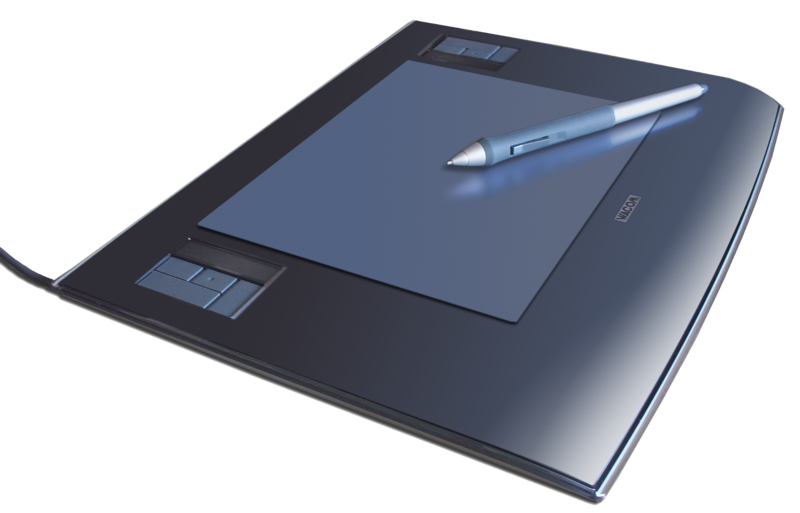 Plik:Wacom graphics tablet and pen.png
